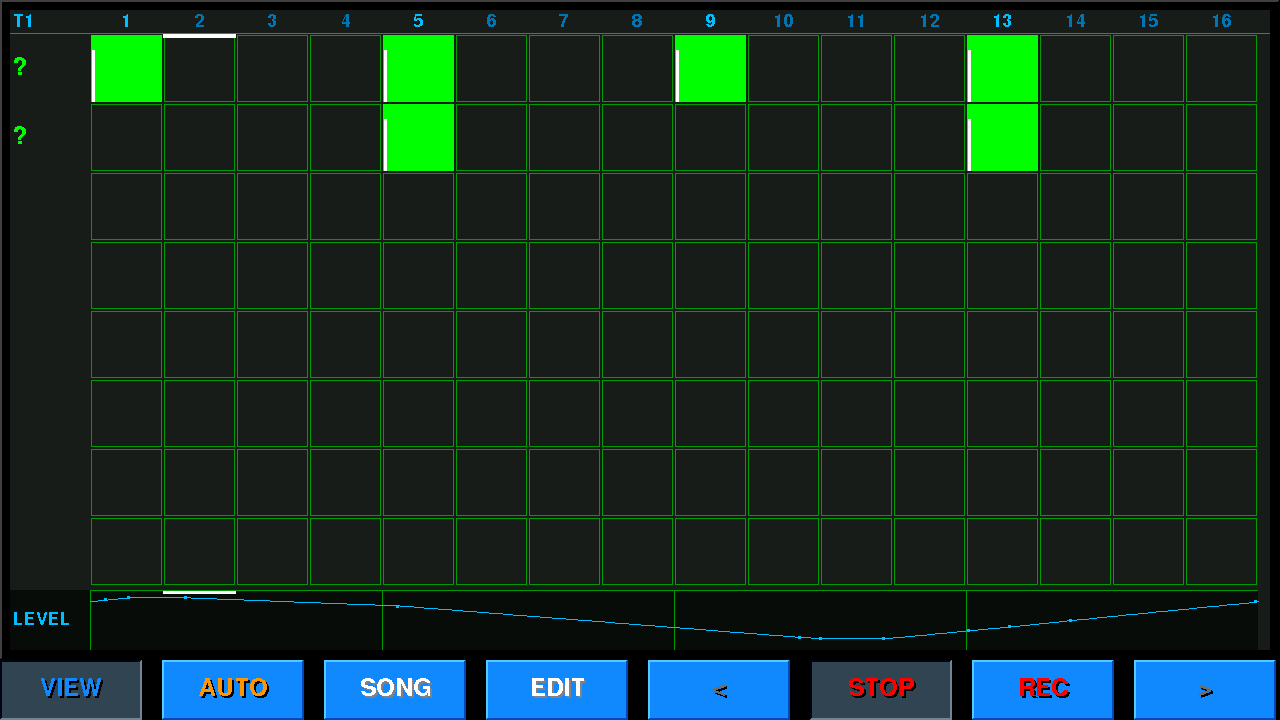 Curve strip in the pattern grid