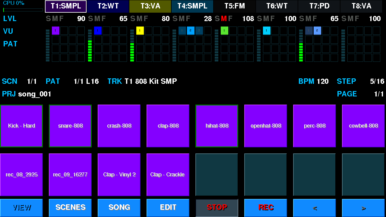 GRUVPAKT sequencer screen